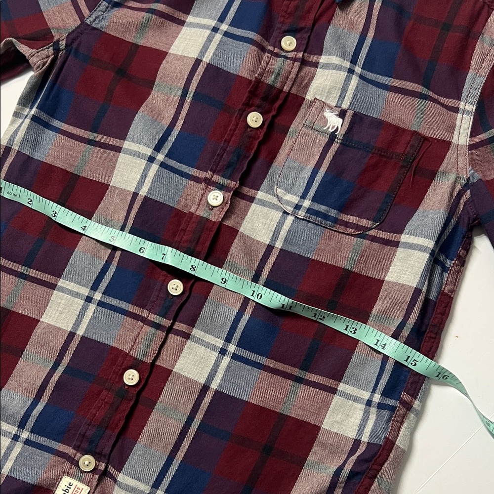 Plaid Kids Shirt - Red and Blue - Picture 4 of 5
